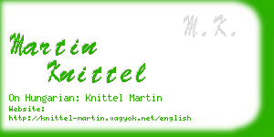martin knittel business card